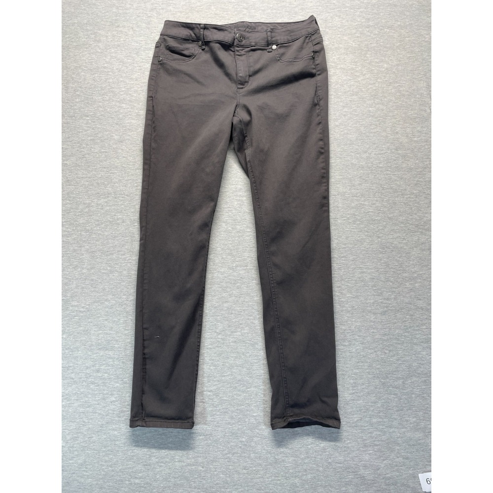 Maurices Jeans Womens 16 Charcoal Gray Denim Cotton Straight Leg Casual Everyday